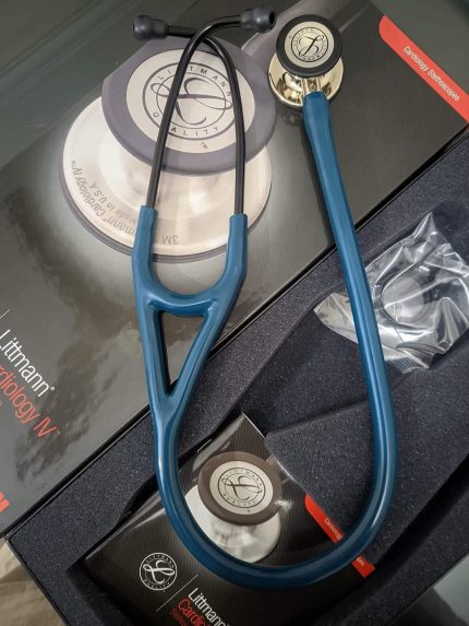 3M™ Littmann® Cardiology IV™ Stethoscope Caribbean Blue Champagne-Finish