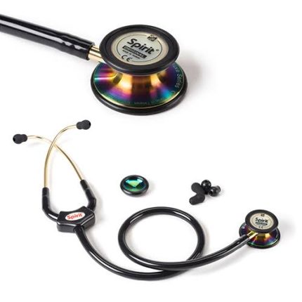 Spirit Deluxe Series III Black Rainbnow Stethoscope